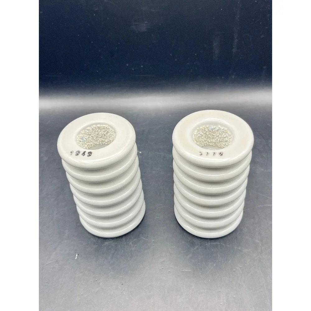 2 VTG Porcelain Insulators Retro Candle Holders 3.25
